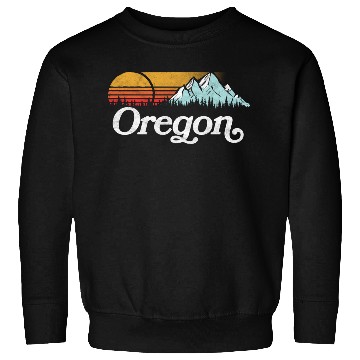 Discover Oregon Mountains Sun Sweatshirts