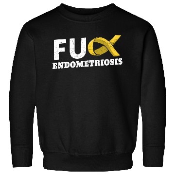 Discover Endometriosis Yellow Ribbon Uterus Endometrium Dys Sweatshirts