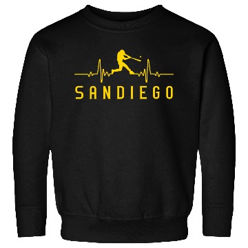 Discover San Diego Baseball Heartbeat Sd Game Day Padre Sweatshirts