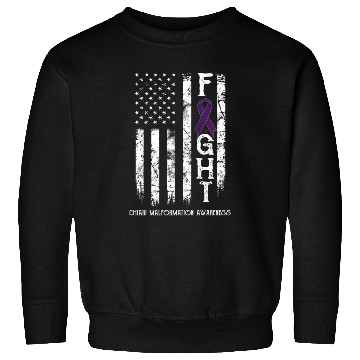 Discover Chiari Malformation Warrior Us Flag Sweatshirts