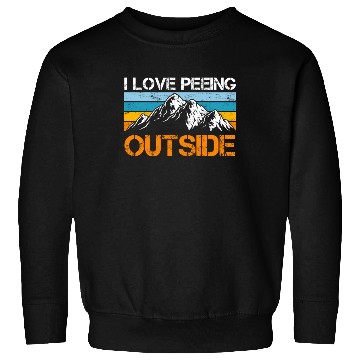 Discover Mountaineer funny Peeing outside Nature boy Sweatshirts