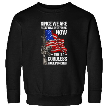 Discover Gun Cordless Hole Puncher American Flag Sweatshirts