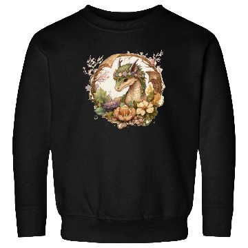 Discover Cottagecore Dragon Cute Fantasy Anime Flower Sweatshirts