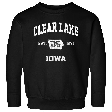Discover Clear Lake Iowa Ia State Athletic Style Sweatshirts