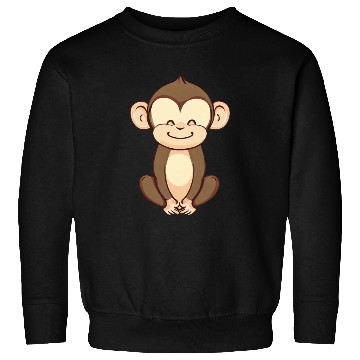 Discover Cute Monkey Sitting Relaxed Sweatshirts