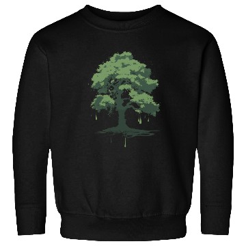 Discover A green oak tree ink drawing Sweatshirts
