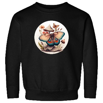 Discover Cottagecore Butterfly Mushroom Forest Plants Botan Sweatshirts