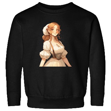 Discover Cute Cottagecore Farm Girl Anime Solarpunk Sweatshirts