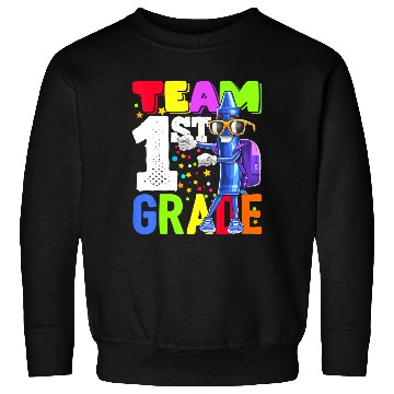 Discover Team 1st Grade Flossing Crayon Back to School Kid Sweatshirts