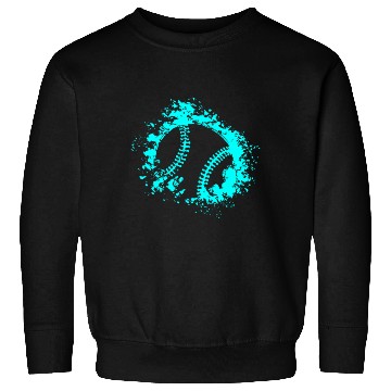 Discover Softball Distressed Ball Teal Black Sweatshirts