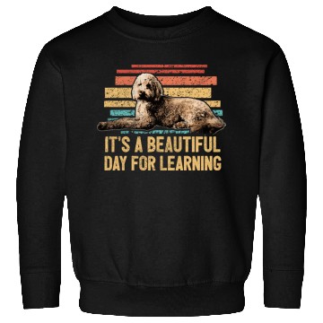 Discover Beautiful Day For Learning Goldendoodle Dog Retro Sweatshirts