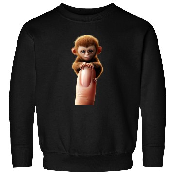 Discover Finger monkey on finger Sweatshirts