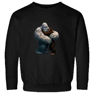 Discover Yeti hugs Bigfoot Sweatshirts