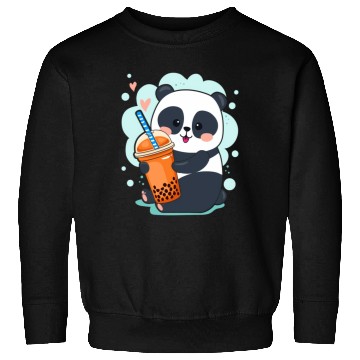 Discover Kawaii Panda Anime Boba Drink Bubble Tea Tapioca Sweatshirts