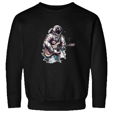 Discover Astronaut playing guitar in space Sweatshirts