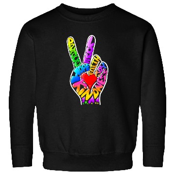 Discover Peace Love Hope Joy Faith Kindness Word Art by Tan Sweatshirts
