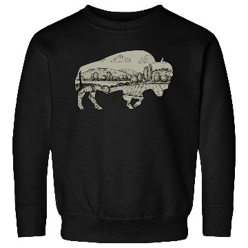 Discover Landscape Buffalo Bison Sweatshirts