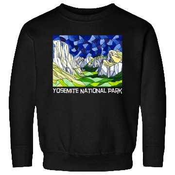 Discover Yosemite Valley Stained Glass Style Sweatshirts