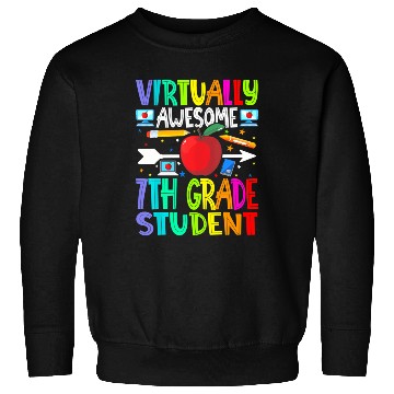 Discover Virtually Awesome 7th Grade Student Back To School Sweatshirts