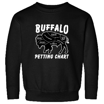 Discover Buffalo Wildlife Petting Chart For Bison Sweatshirts