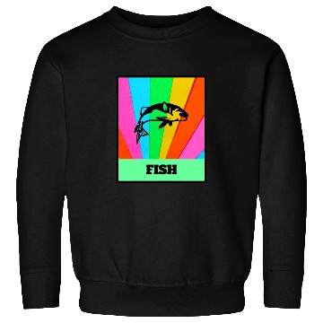 Discover Fish Rainbow Retro Classic Sweatshirts