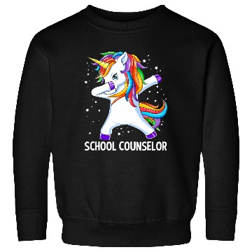 Discover School Counselor Dabbing Unicorn Back To School Fu Sweatshirts
