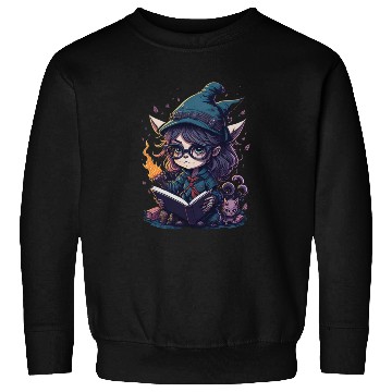 Discover Cat reading book Sweatshirts