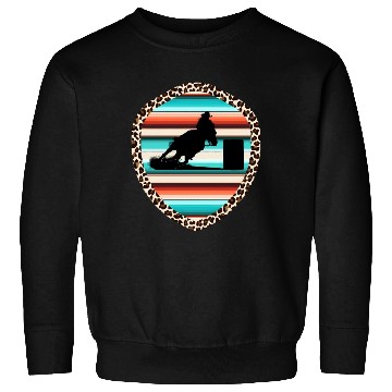 Discover Horse Barrel Racing Serape Leopard Pattern Rodeo Sweatshirts