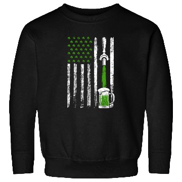 Discover Irish American Flag Draft Beer Shamrock St Sweatshirts