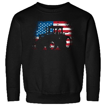 Discover Tractor Usa Flag For Patriotic Farmer Sweatshirts
