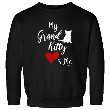 Discover My Grandkitty Loves Me Grandma Of Cats Or Kittens Sweatshirts