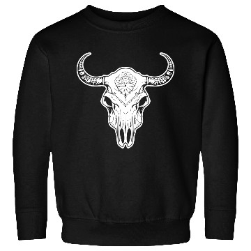 Discover Cow Skull Boho Sweatshirts