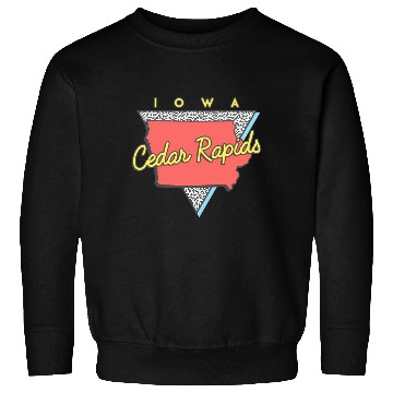 Discover Cedar Rapids Iowa Triangle Ia City Sweatshirts