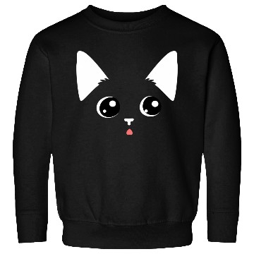 Discover Sweet Kitten Face Cat Mom Cat Dad Sweatshirts