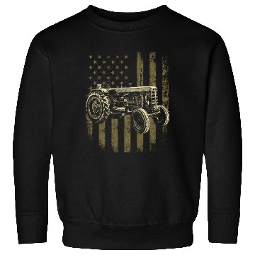 Discover Patriotic Tractor American Flag Tractor Farmer Sweatshirts