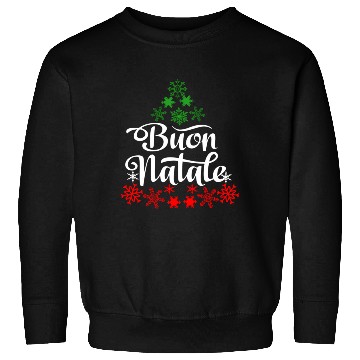 Discover Italian Buon Natale Snowflake Italy Tree Sweatshirts