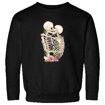 Discover Scary Kissing eletons Halloween Sweatshirts