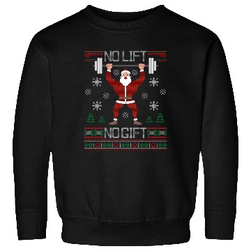 Discover No Lift No Santa Gym Workout Ugly Sweatshirts