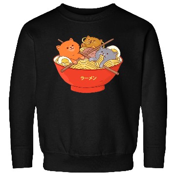 Discover Kawaii Anime Cat Japanese Ramen Noodle Sweatshirts