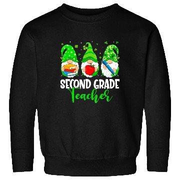 Discover Gnomes 2Nd Grade Teacher Squad St Patric Day Sweatshirts