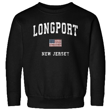 Discover Longport New Jersey Nj American Flag Sports Sweatshirts