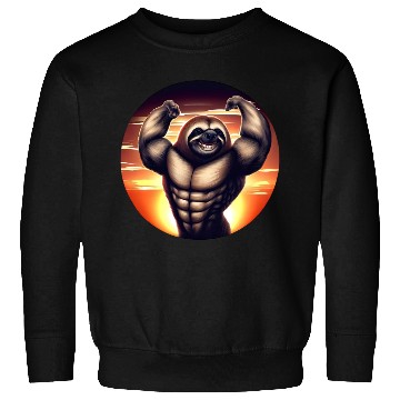 Discover Muscular sloth at sunset Sweatshirts