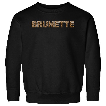Discover Brunette Leopard Print Bold Text Sweatshirts