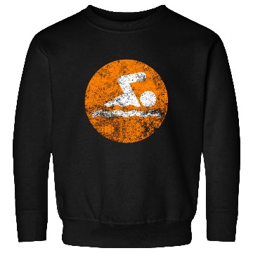 Discover Swim Orange Swim Icon Sweatshirts