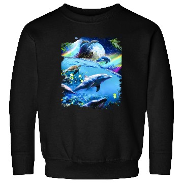 Discover Galaxy Dolphin Dolphins In Space Sweatshirts