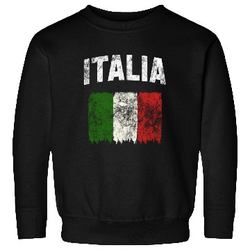 Discover Italia - Distressed Italian Flag Sweatshirts