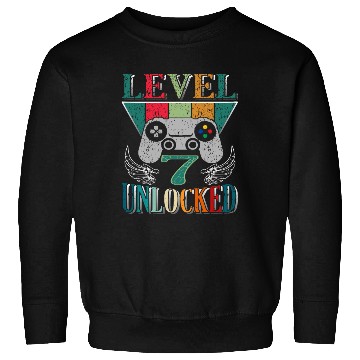 Discover 7th Birthday Level 7 Gamer Gaming Gambling Sweatshirts