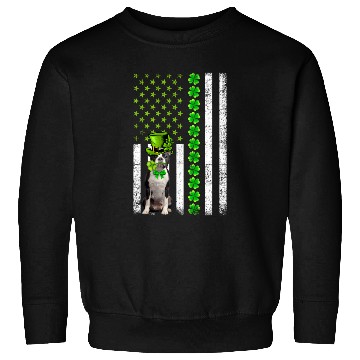 Discover American Flag Boston Terrier Dog St Patric Day Sweatshirts