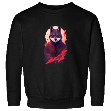 Discover Ninja Style: The Cute Wolf Face with a Twist of Me Sweatshirts
