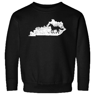 Discover Kentucky Map Horse Kentucky Sweatshirts